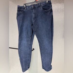 Men's Dark Blue Denim Jeans - Classic Straight Fit